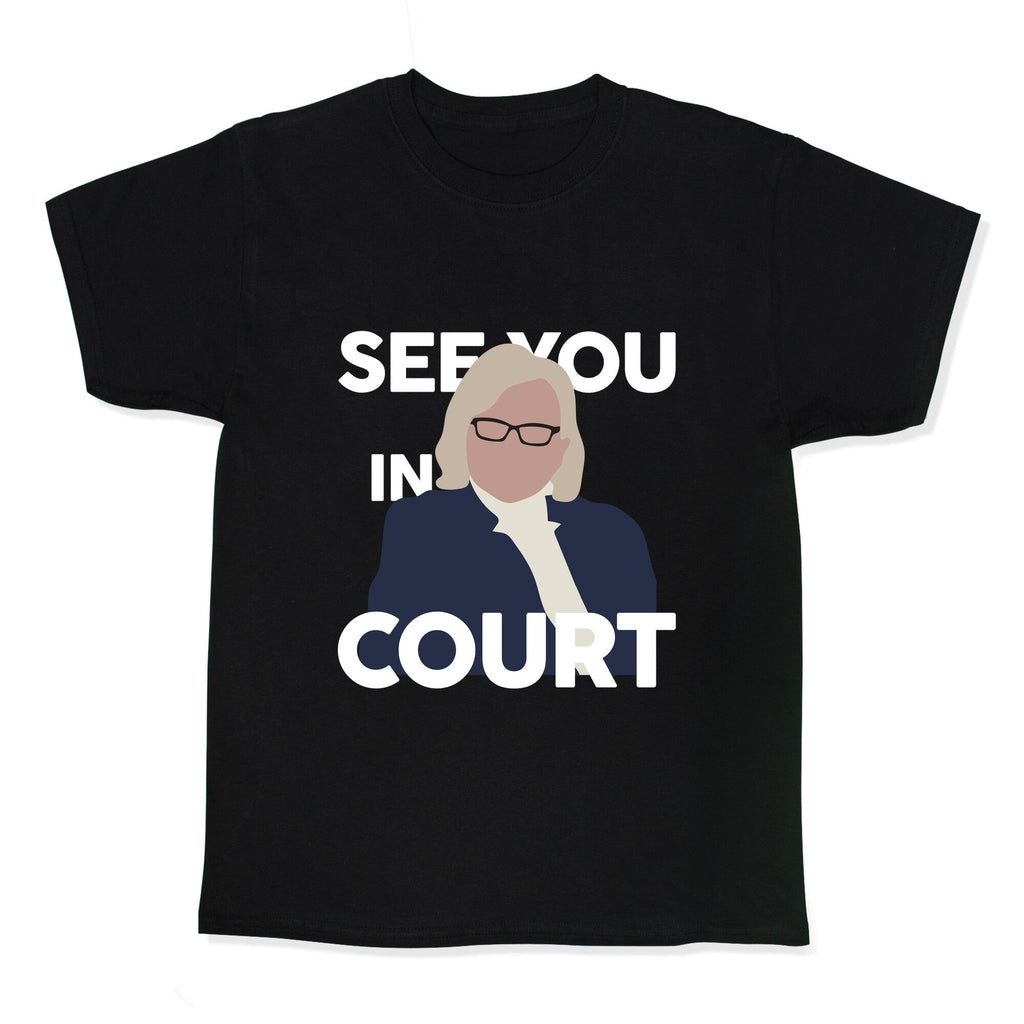 Governor Janet Mills See You In Court  Kids Tee