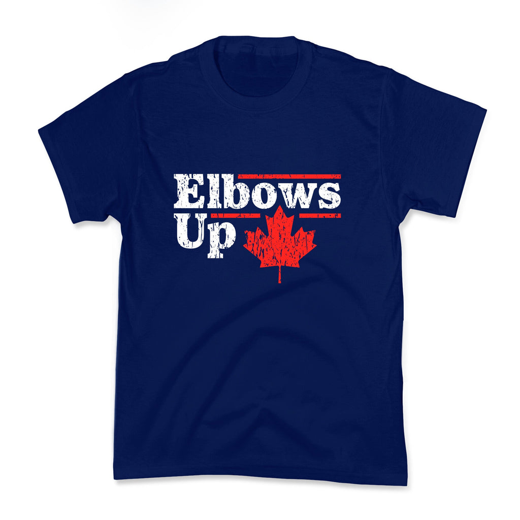 Elbows Up Canada Leaf Kids Tee