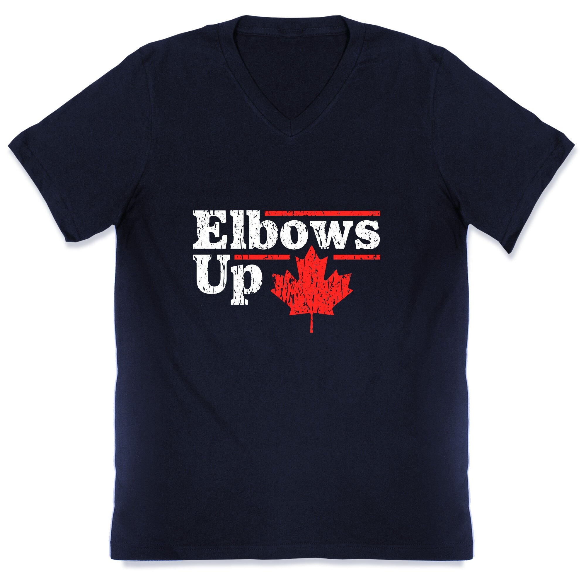 Elbows Up Canada Leaf V-Neck