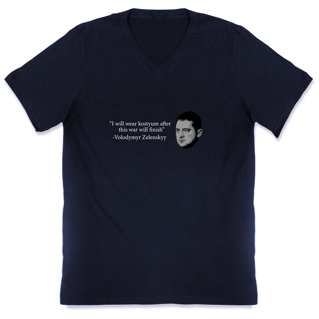 Zelensky Trump Costume Quote V-Neck