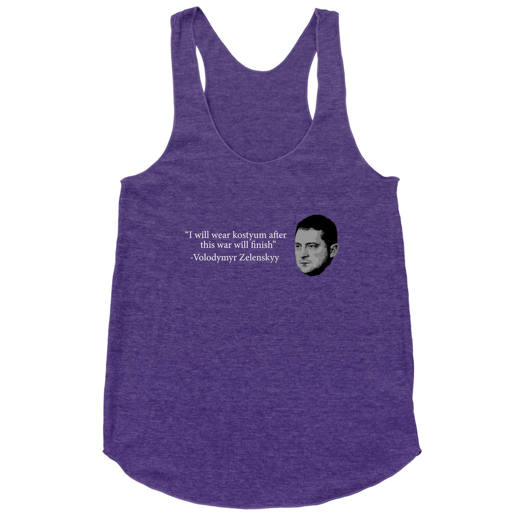 Zelensky Trump Costume Quote Racerback Tank