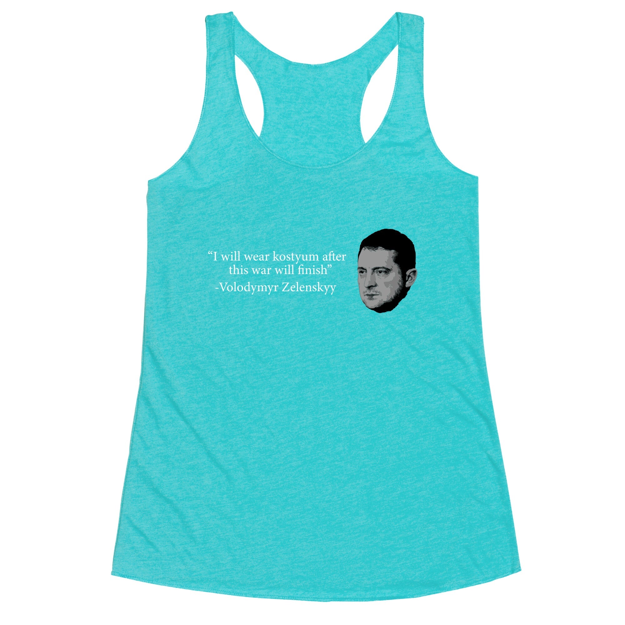 Zelensky Trump Costume Quote Racerback Tank