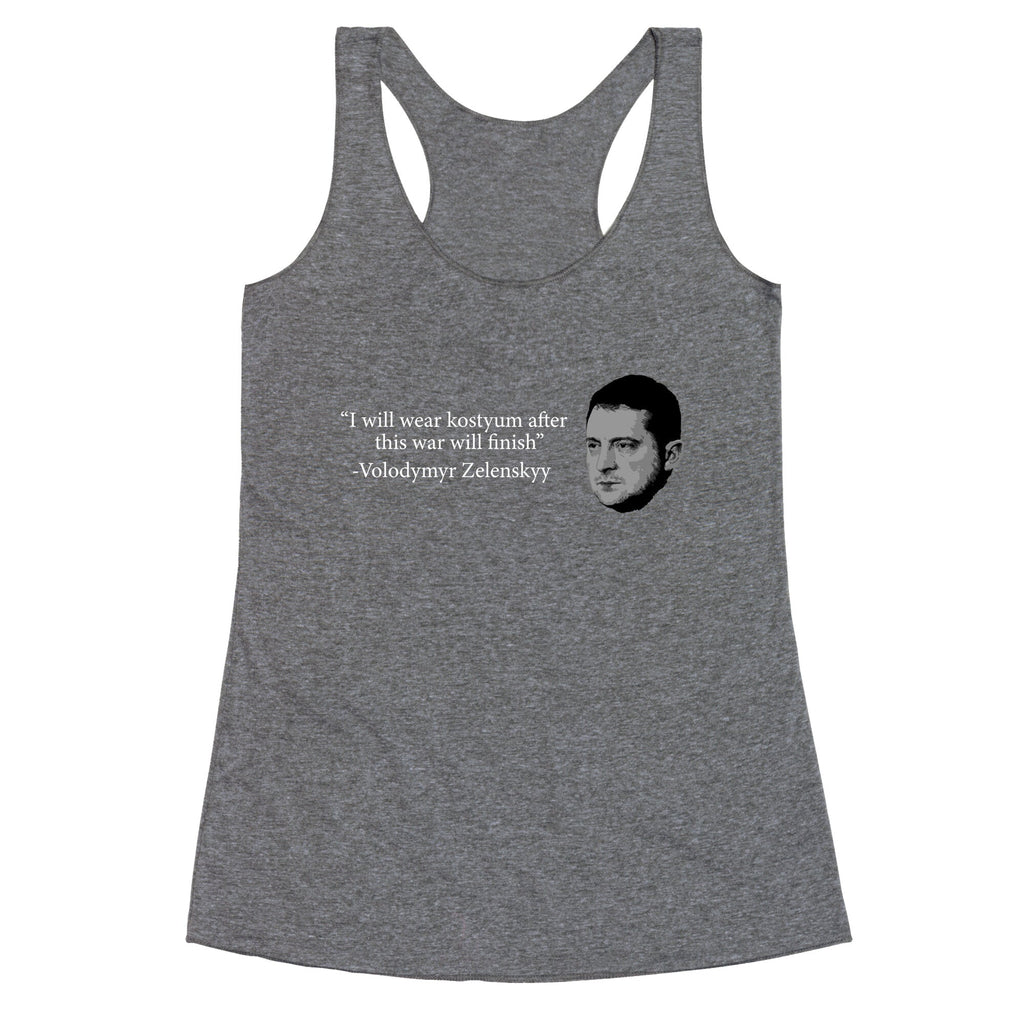 Zelensky Trump Costume Quote Racerback Tank