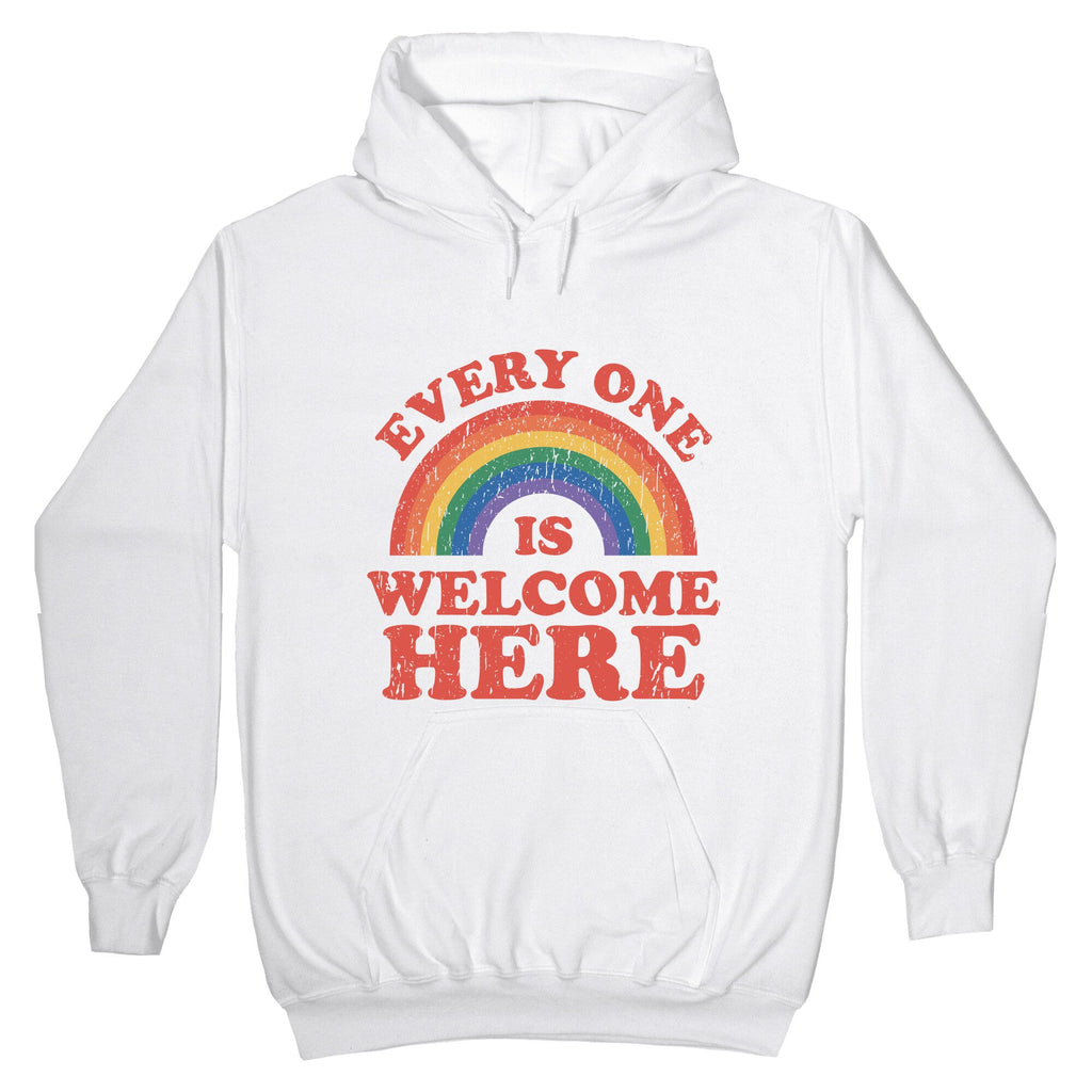 Everyone Is Welcome Here Rainbow Hoodie