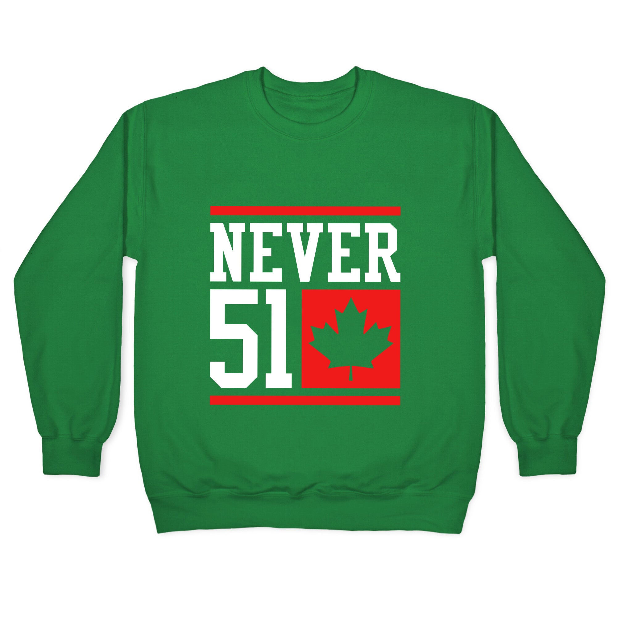Never 51 Elbows Up Crewneck Sweatshirt