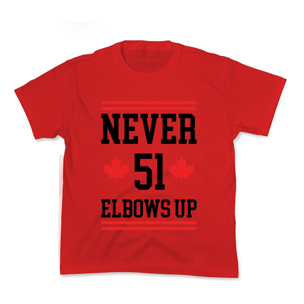 Elbows Up Never 51 Kids Tee