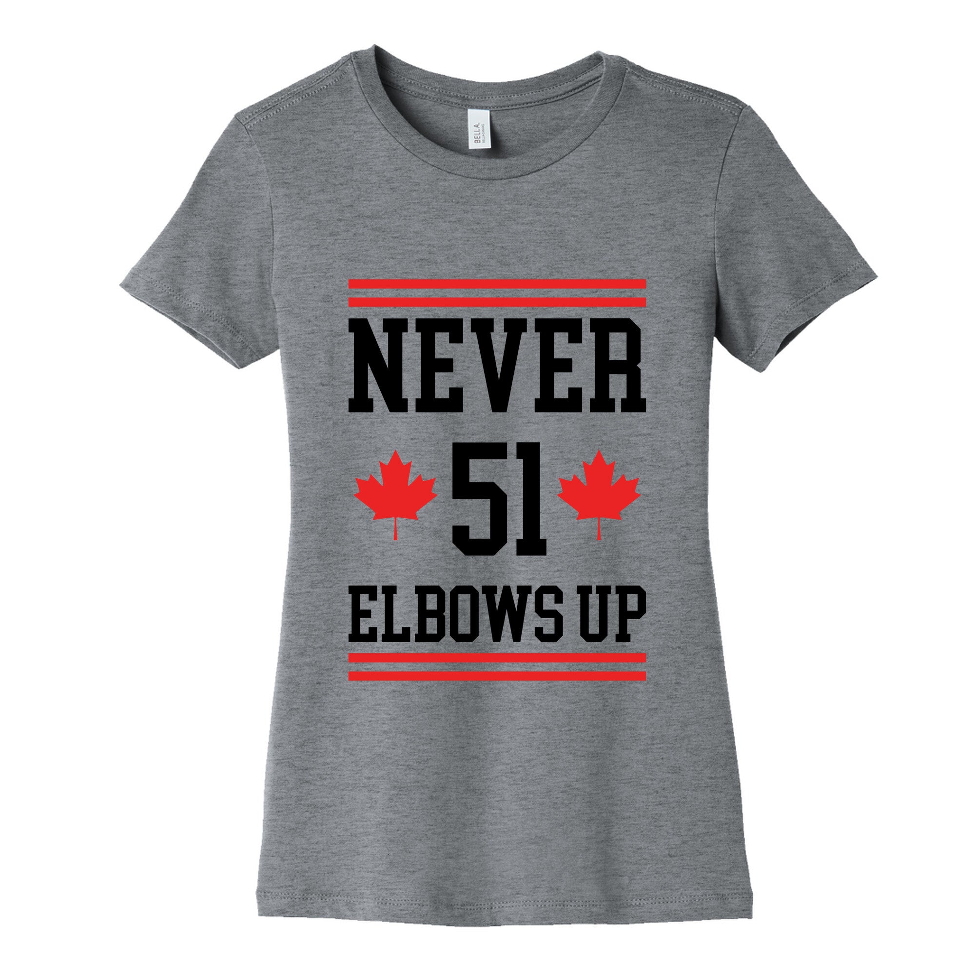 Elbows Up Never 51 Womens Cotton Tee