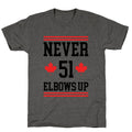 Elbows Up Never 51 Unisex Triblend Tee
