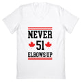 Elbows Up Never 51 V-Neck