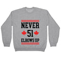 Elbows Up Never 51 Crewneck Sweatshirt