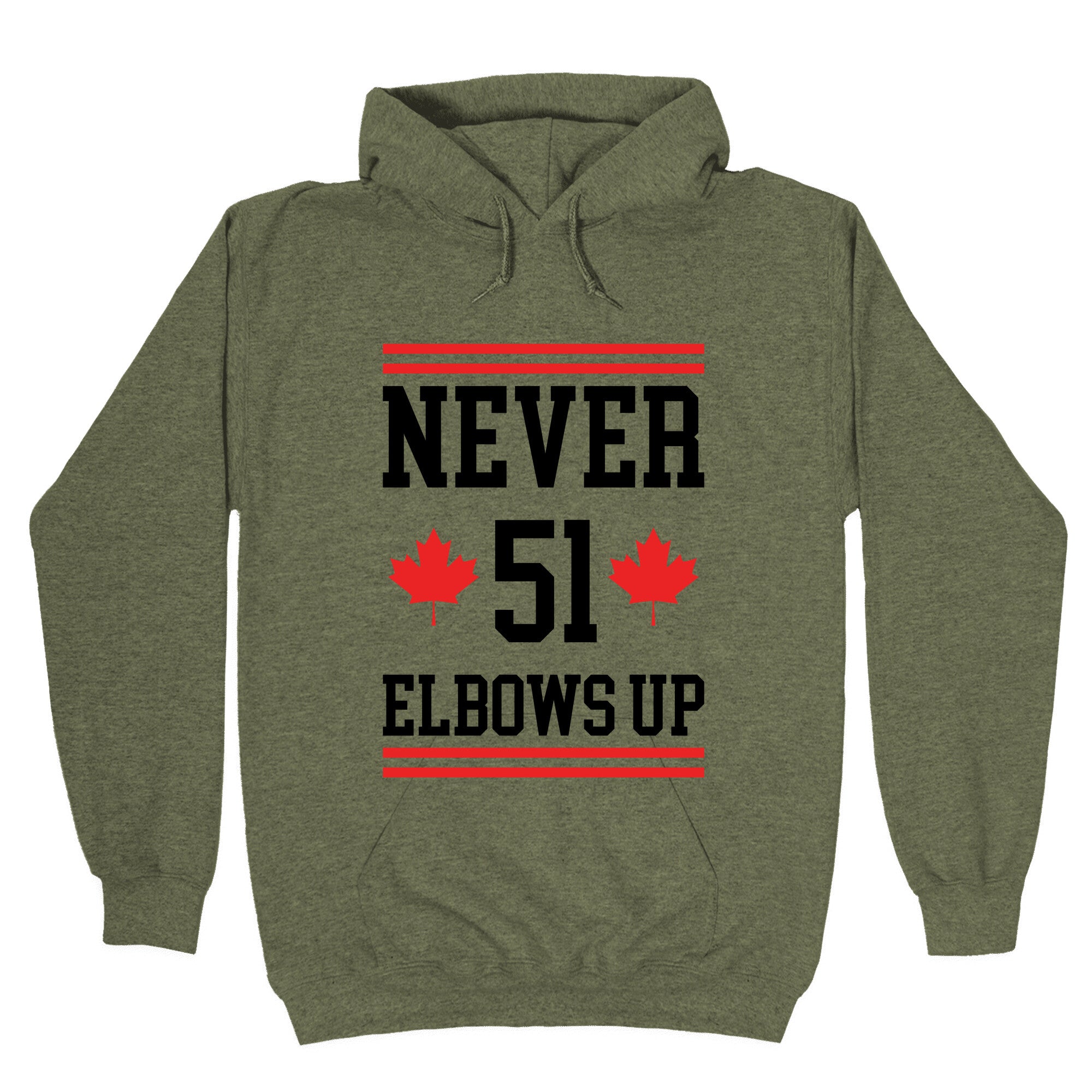 Elbows Up Never 51 Hoodie