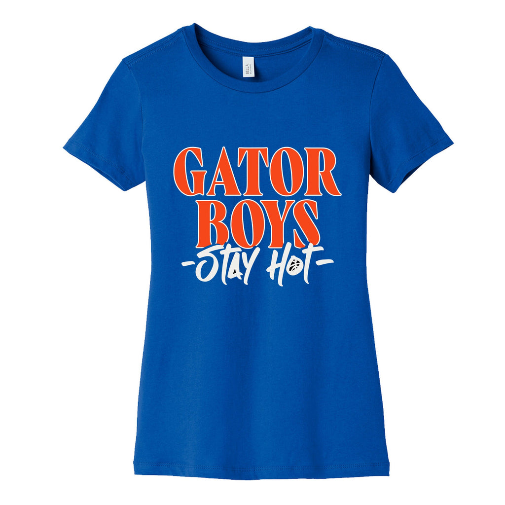 Gator Boys Stay Hot Florida Basketball Womens Cotton Tee