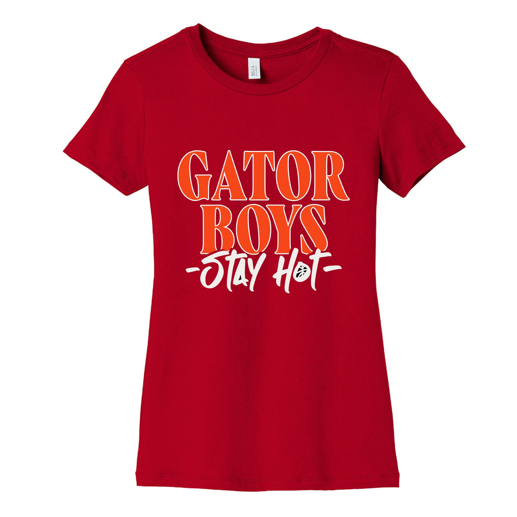 Gator Boys Stay Hot Florida Basketball Womens Cotton Tee