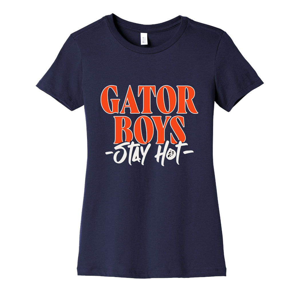 Gator Boys Stay Hot Florida Basketball Womens Cotton Tee