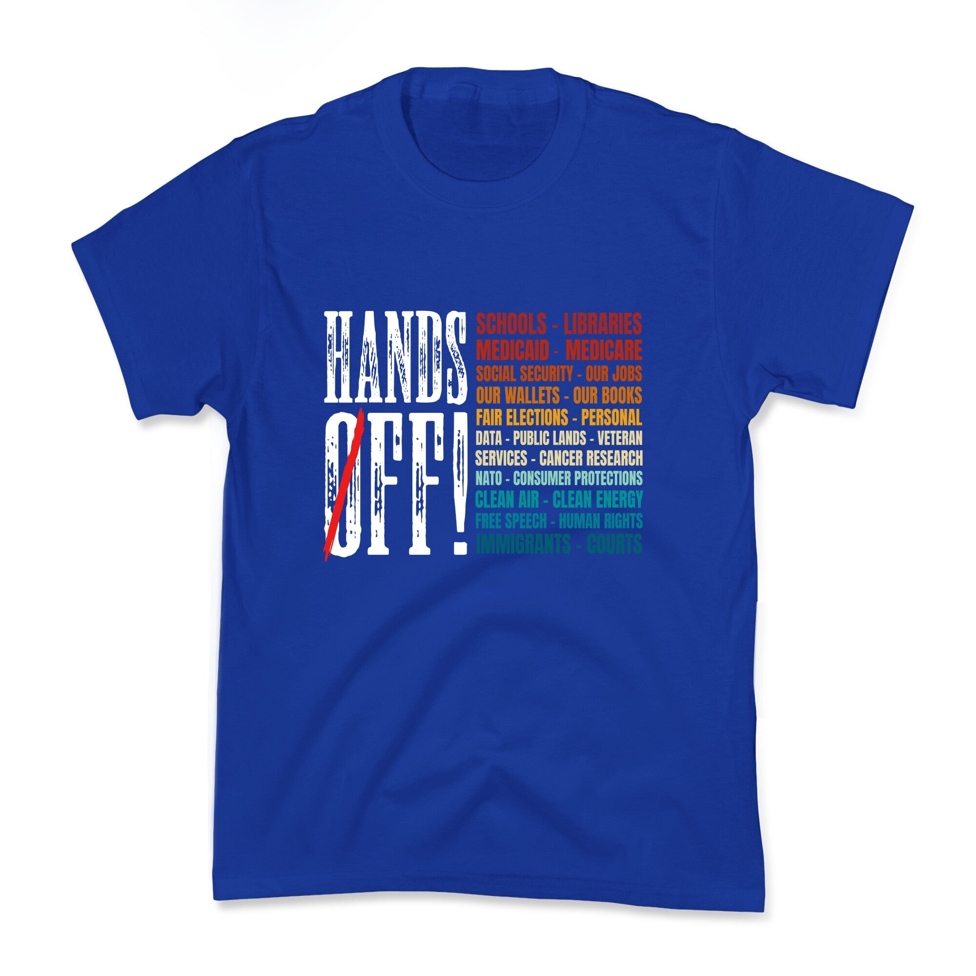 Hands Off Trump Protest Kids Tee