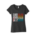 Hands Off Trump Protest Womens Triblend Tee