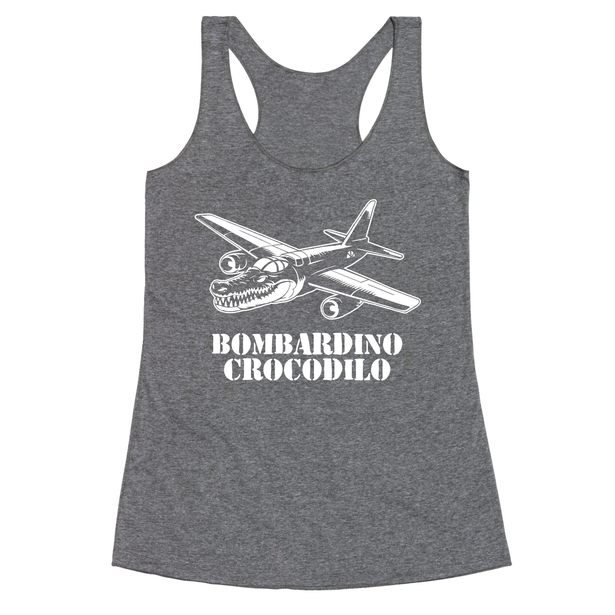 Bombardino Crocodilo Racerback Tank