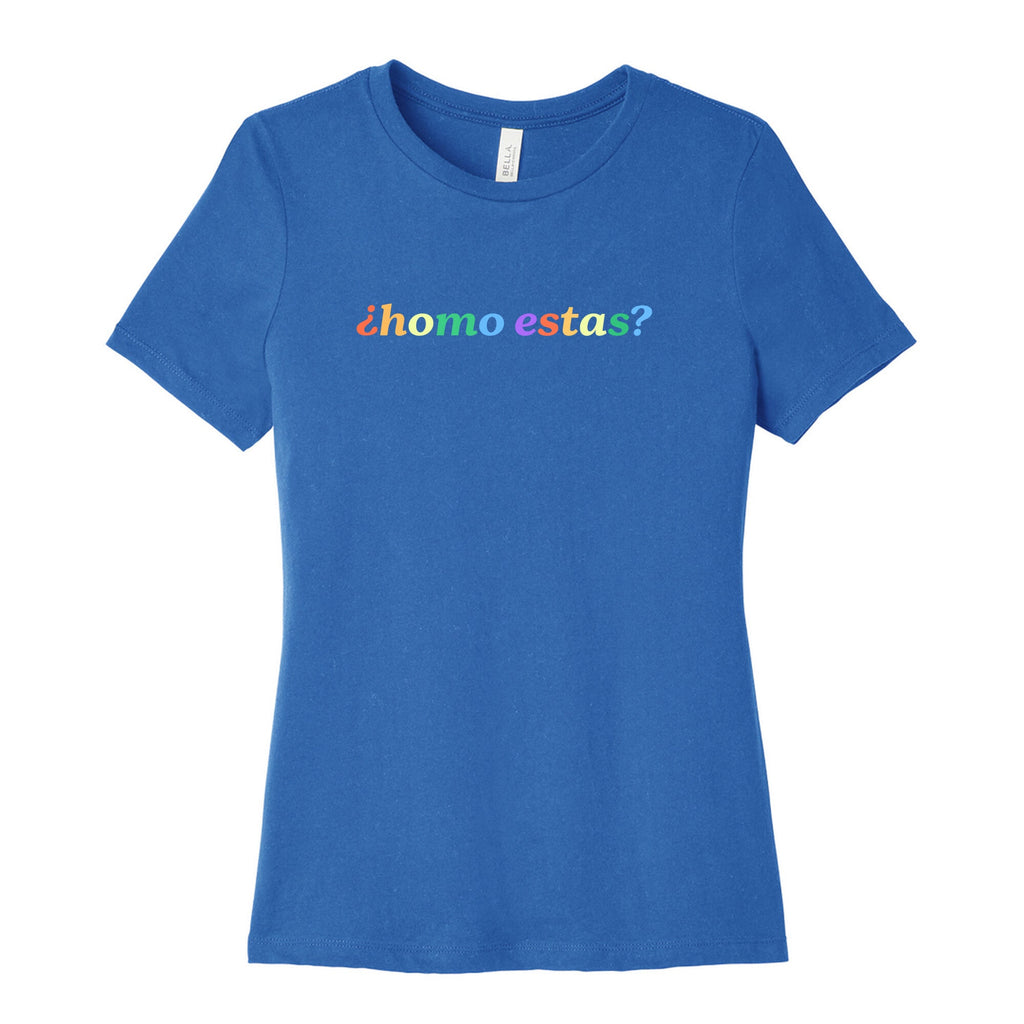 Homo Estas Rainbow Womens Relaxed Fit Cotton Tee
