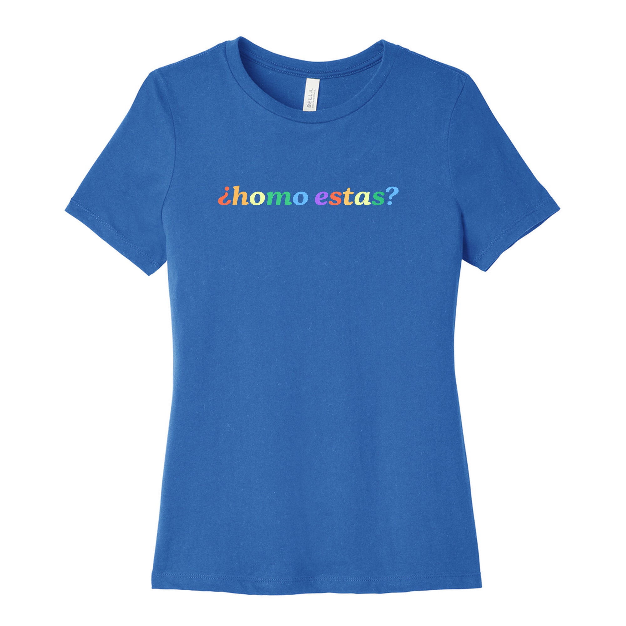 Homo Estas Rainbow Womens Relaxed Fit Cotton Tee