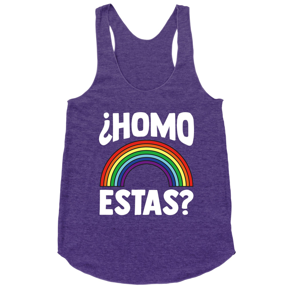 Homo Estas Rainbow Pride Racerback Tank
