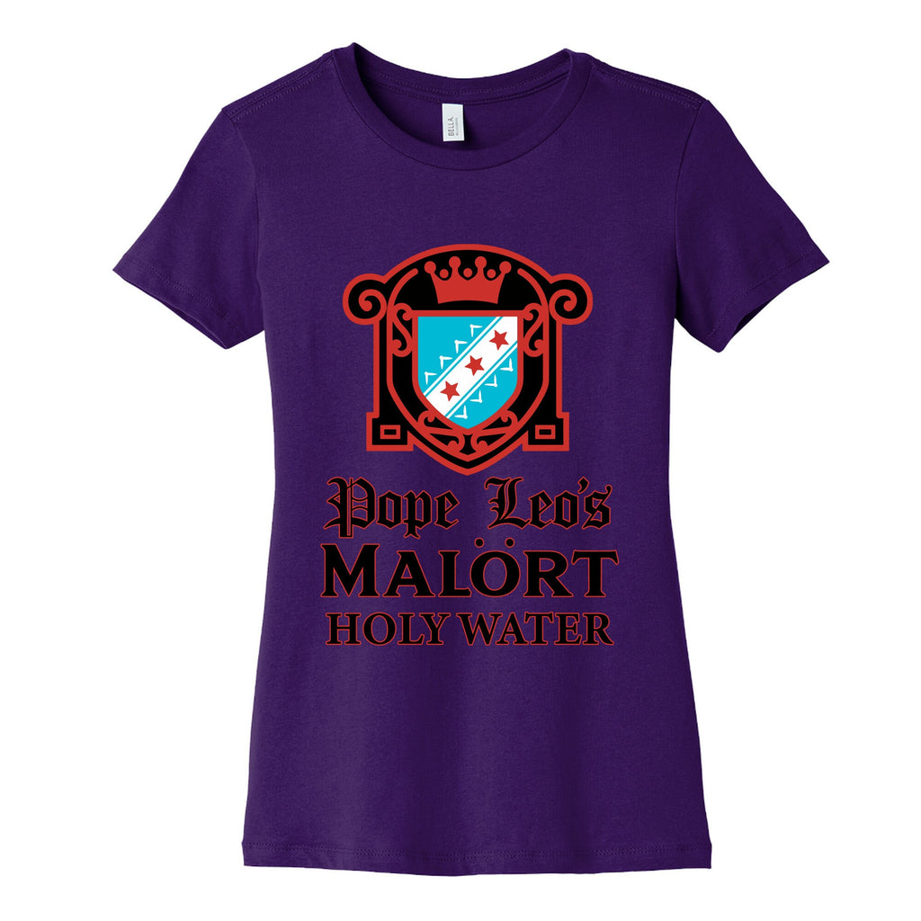 Pope Leo Holy Water Womens Cotton Tee