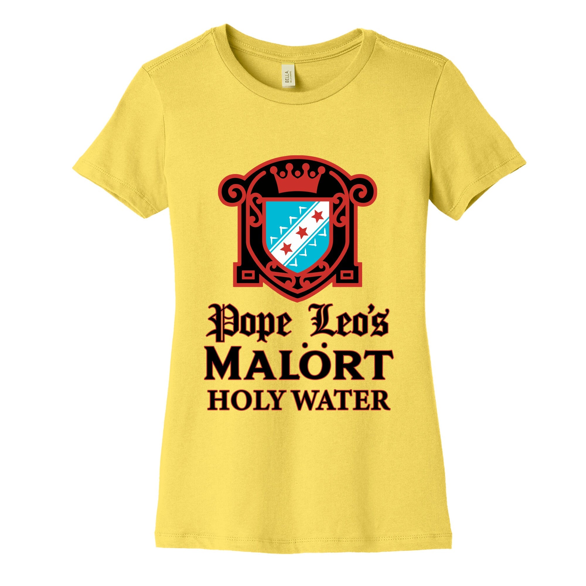 Pope Leo Holy Water Womens Cotton Tee
