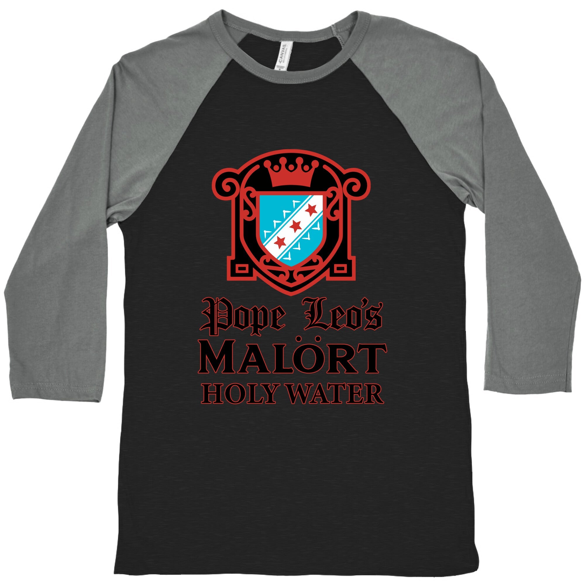 Pope Leo Holy Water Baseball Tee