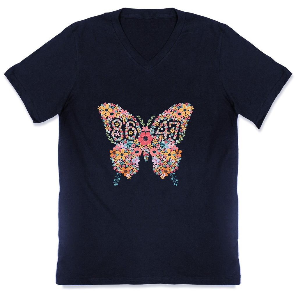8647 Anti Trump Butterfly V-Neck