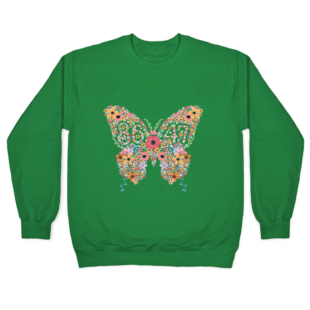 8647 Anti Trump Butterfly Crewneck Sweatshirt