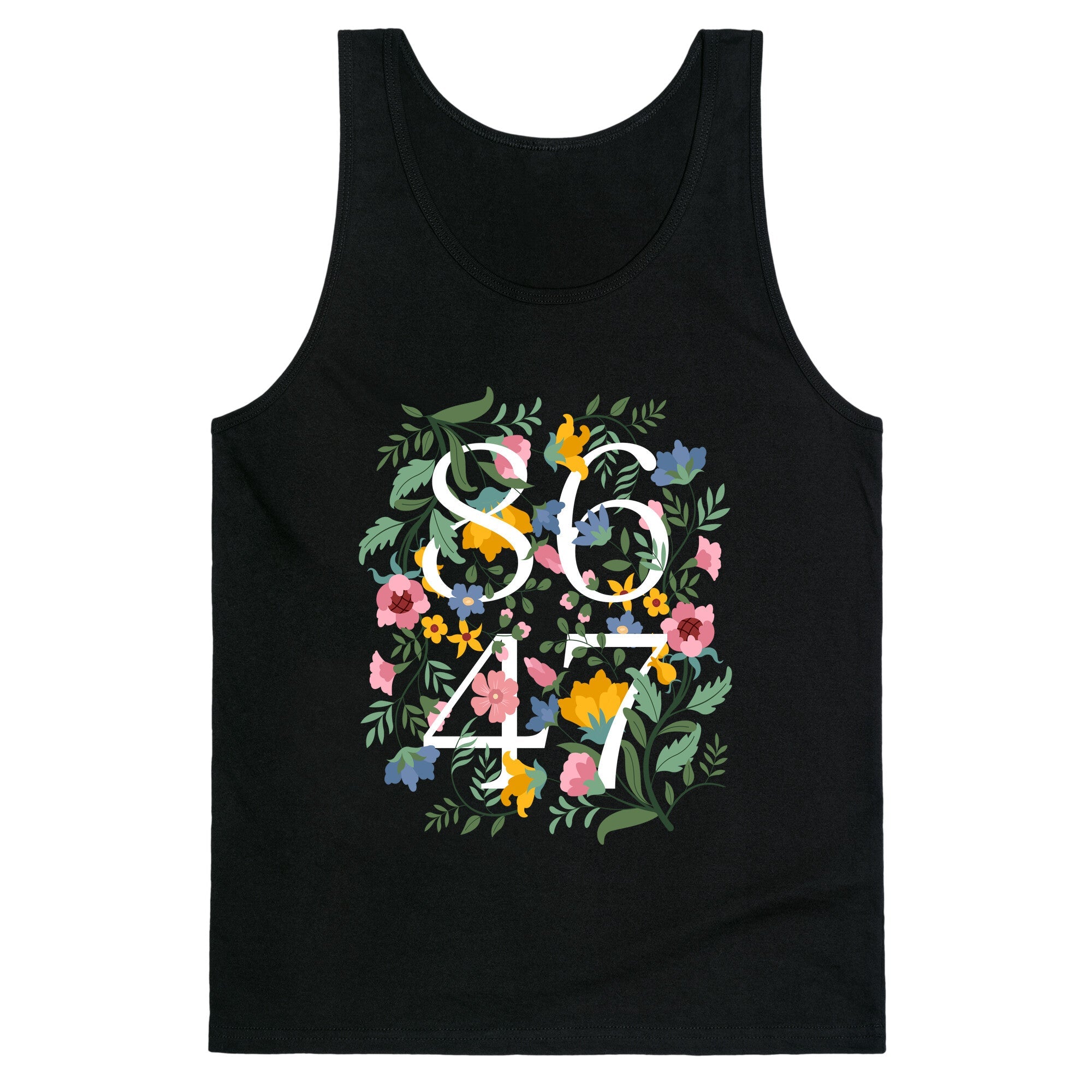 8647 Anti Trump Floral Tank Top