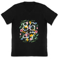 8647 Anti Trump Floral V-Neck