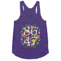 8647 Anti Trump Floral Racerback Tank