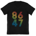8647 Anti Trump Rainbow V-Neck