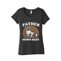 Father Mows Best Fathers Day Womens Triblend Tee