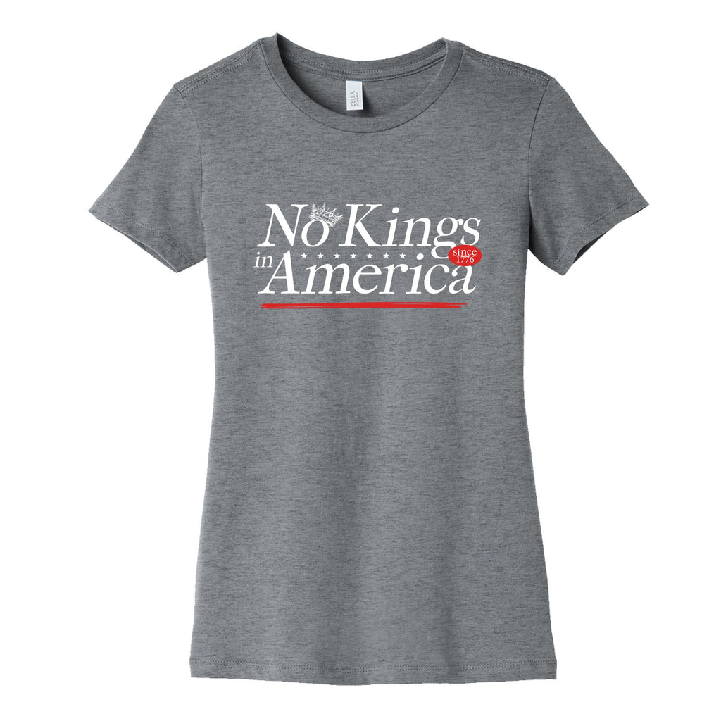 No Kings In America Anti Trump Womens Cotton Tee