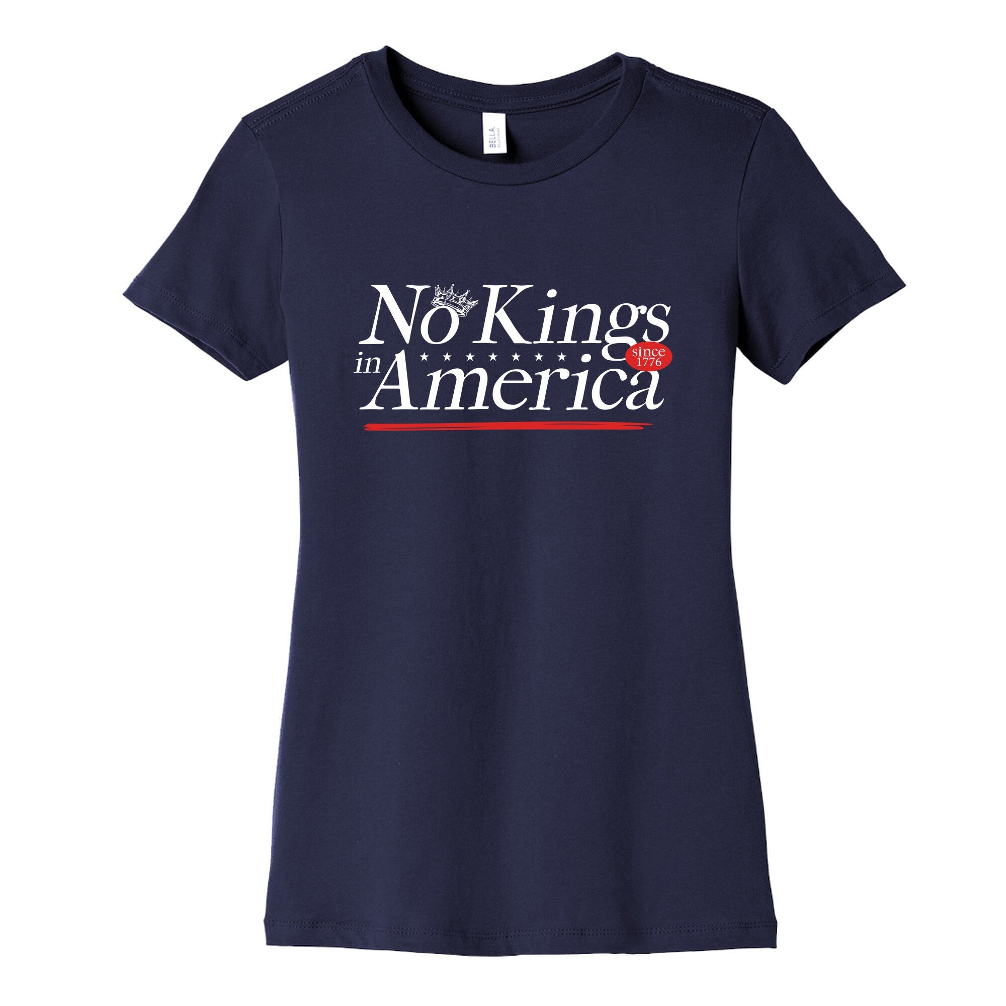 No Kings In America Anti Trump Womens Cotton Tee