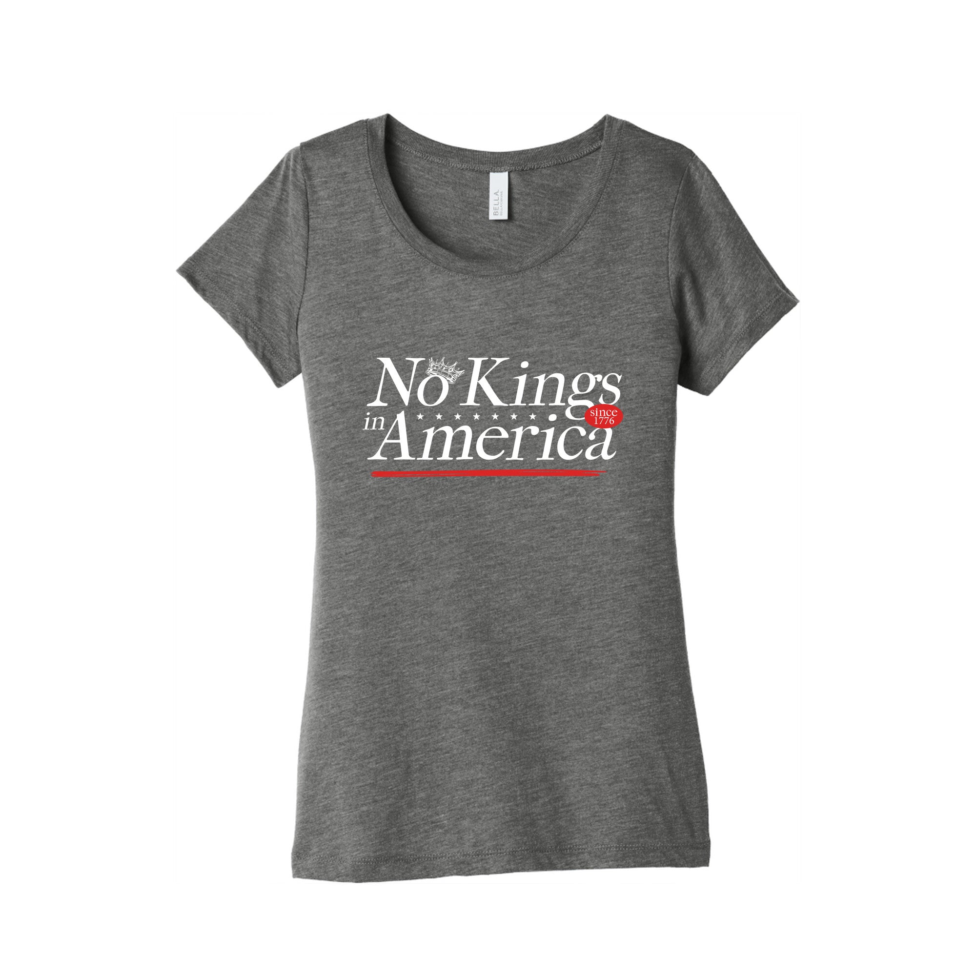 No Kings In America Anti Trump Womens Triblend Tee