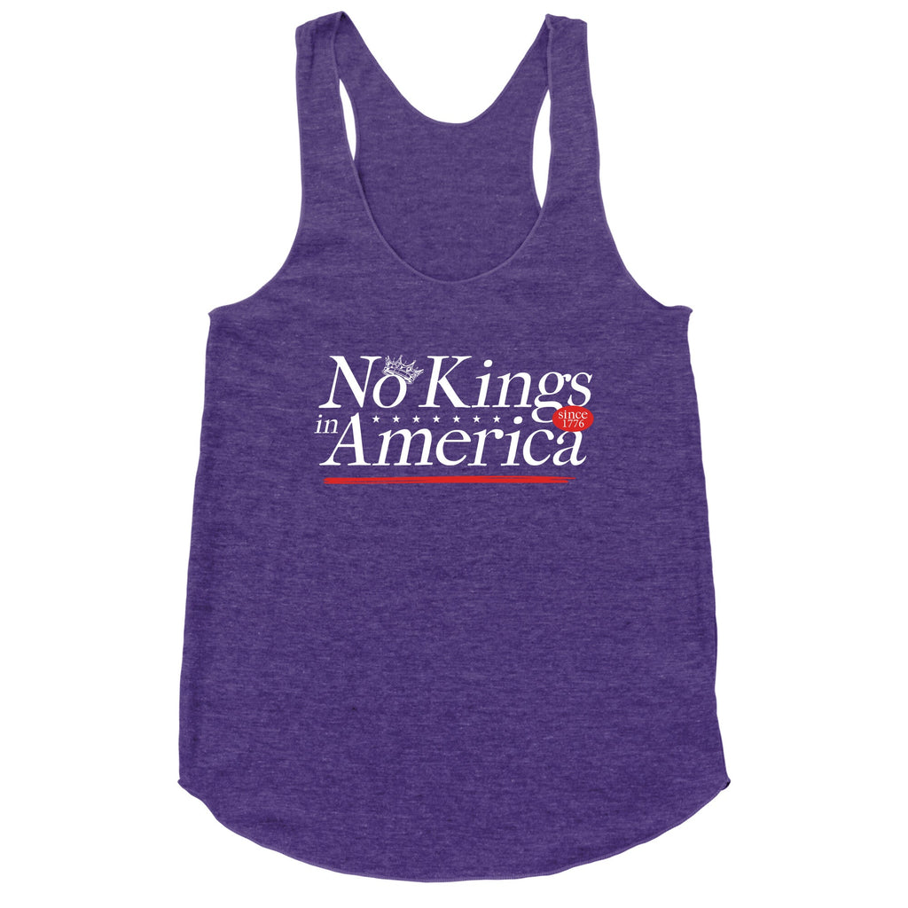 No Kings In America Anti Trump Racerback Tank