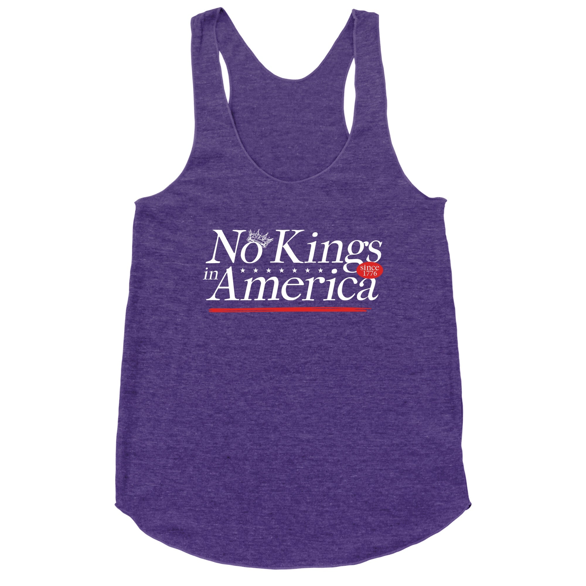 No Kings In America Anti Trump Racerback Tank