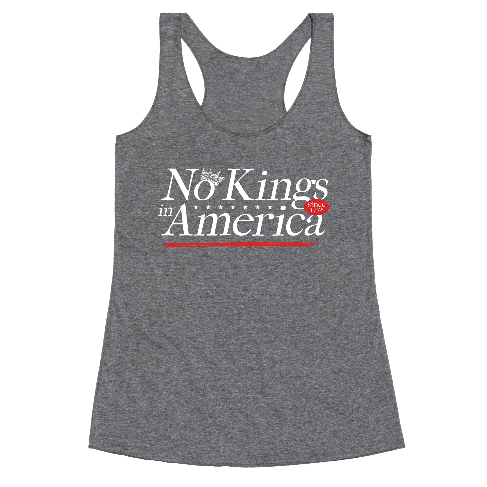 No Kings In America Anti Trump Racerback Tank