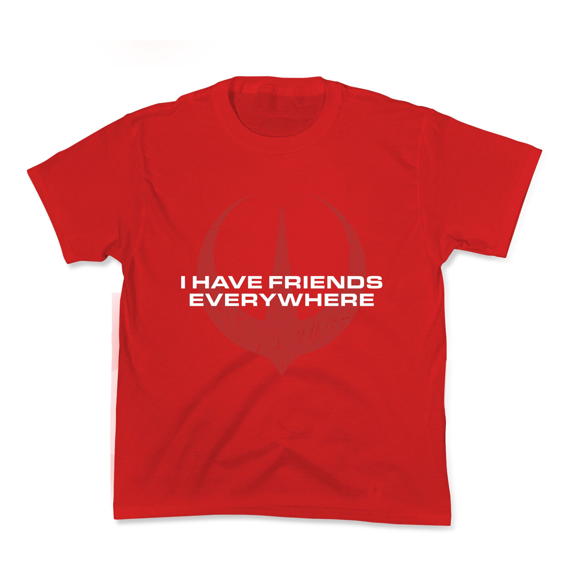 I Have Friends Everywhere Red Kids Tee