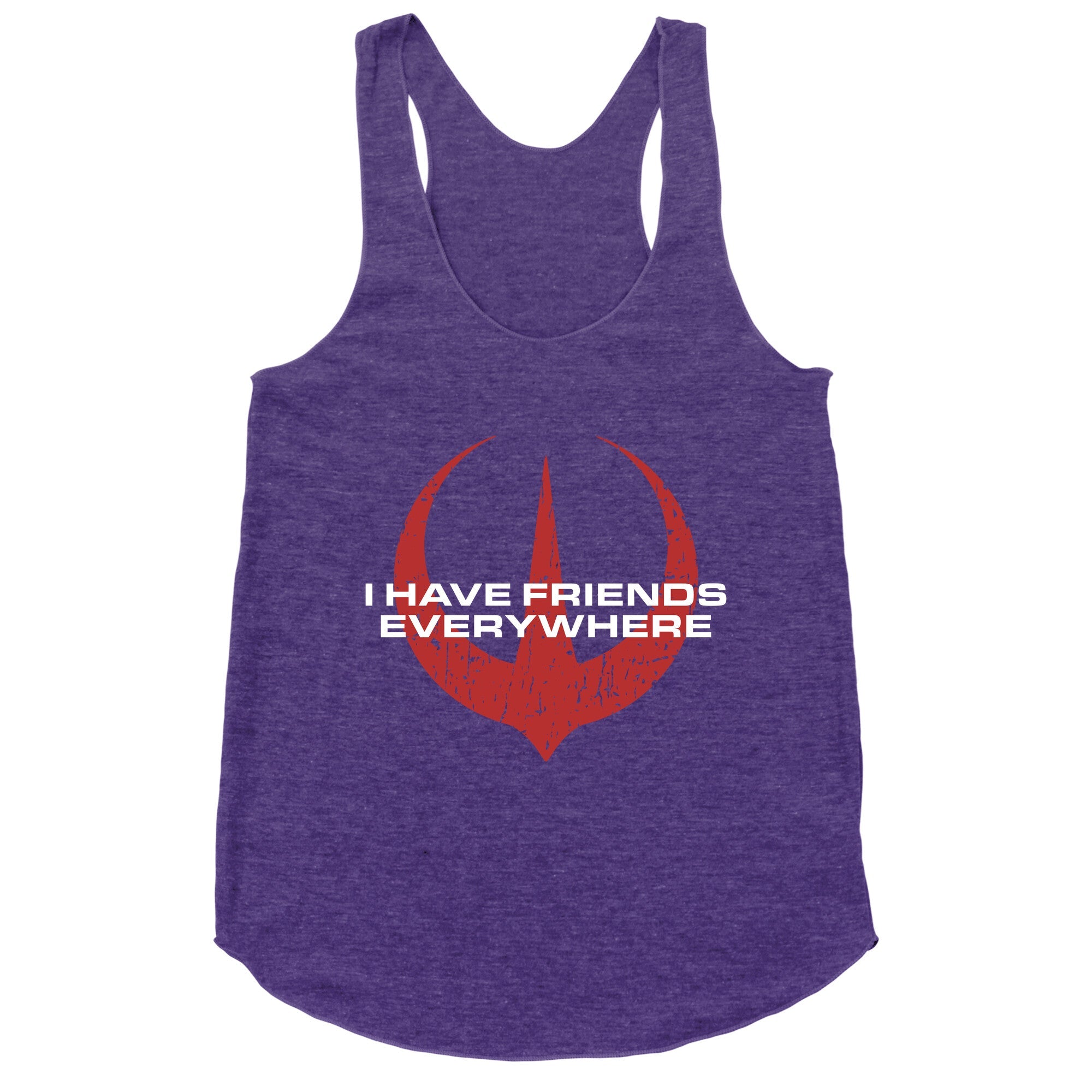 I Have Friends Everywhere Red Racerback Tank