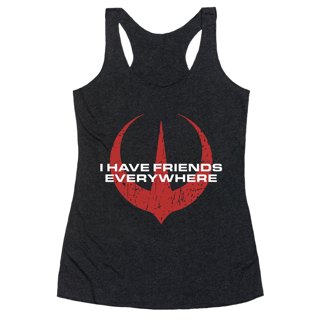 I Have Friends Everywhere Red Racerback Tank