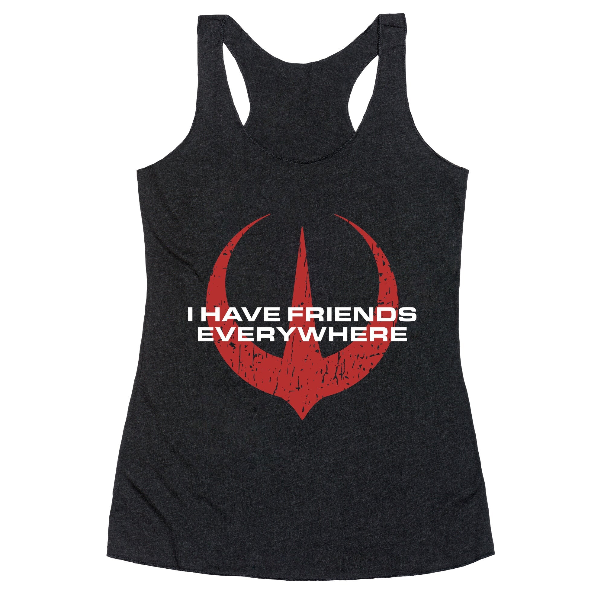 I Have Friends Everywhere Red Racerback Tank