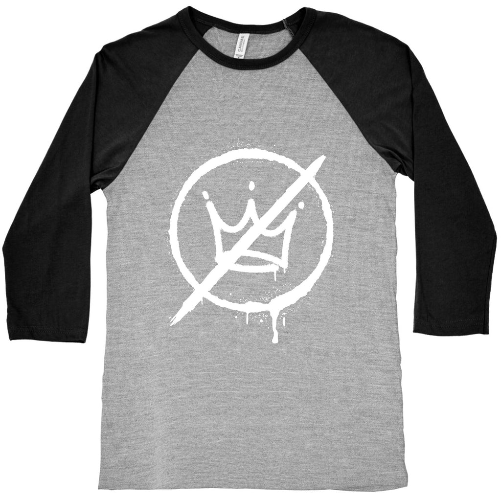 No Kings Crown Anti Trump Baseball Tee