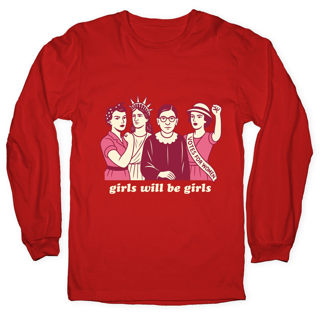 Girls Will Be Girls Fourth of July Longsleeve Tee