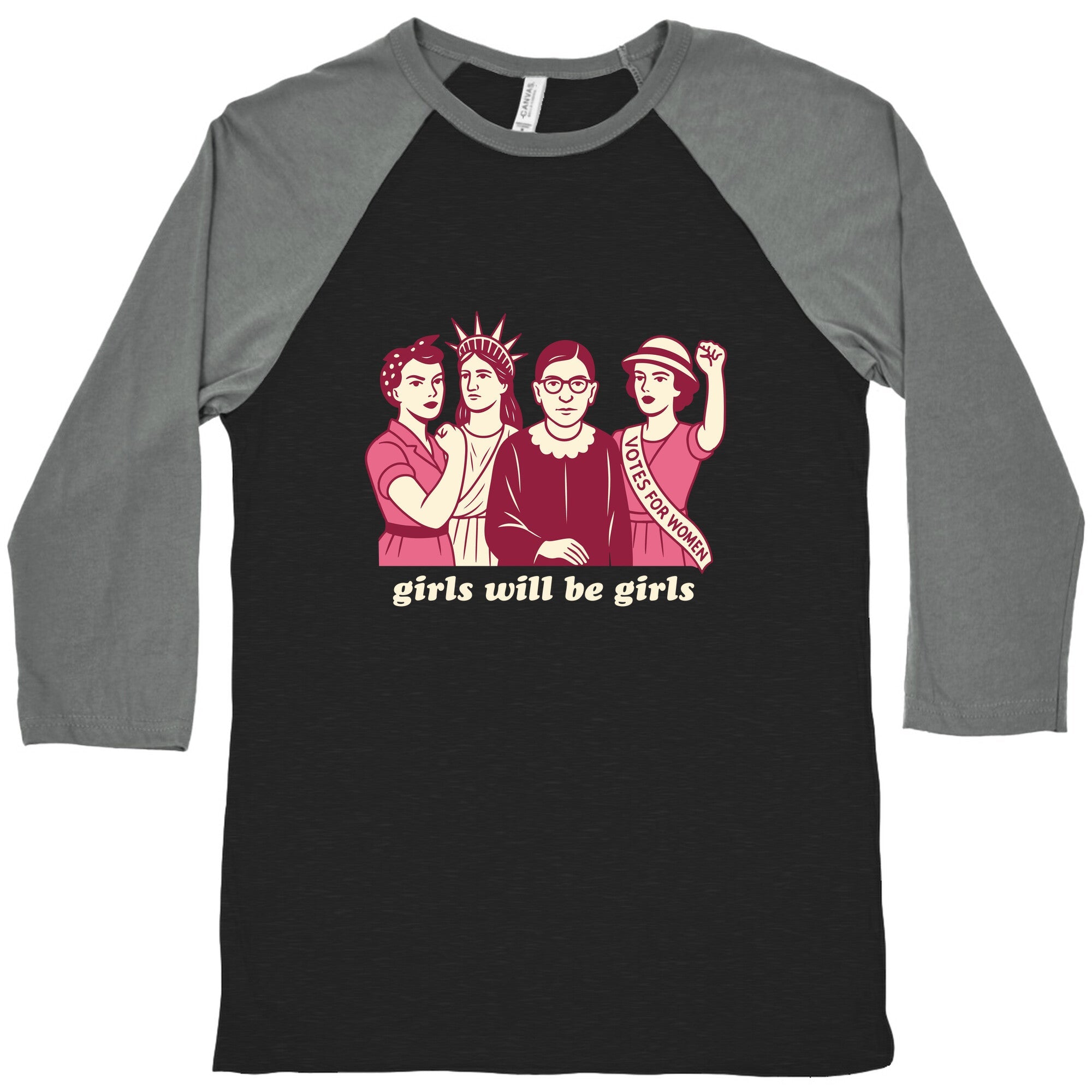 Girls Will Be Girls Fourth of July Baseball Tee