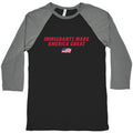 Immigrants Make America Great Flag Baseball Tee