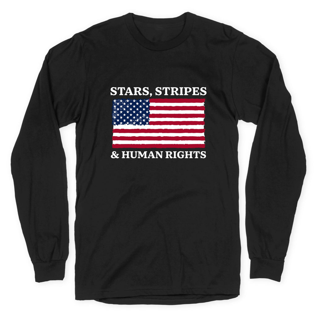 Stars Stripes And Human Rights Longsleeve Tee