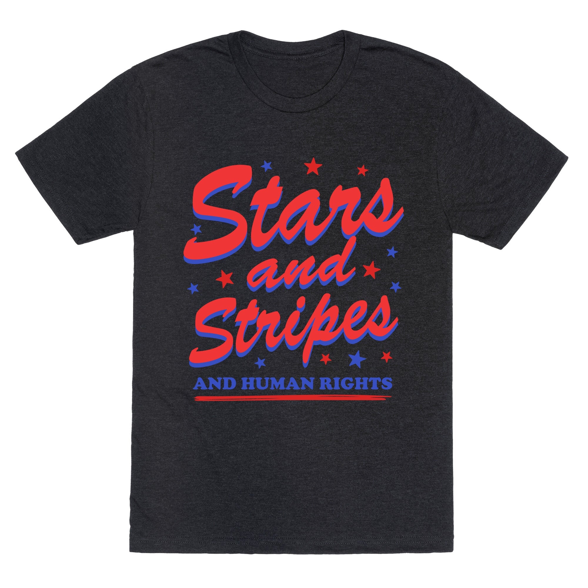Starts Stripes Human Rights Unisex Triblend Tee